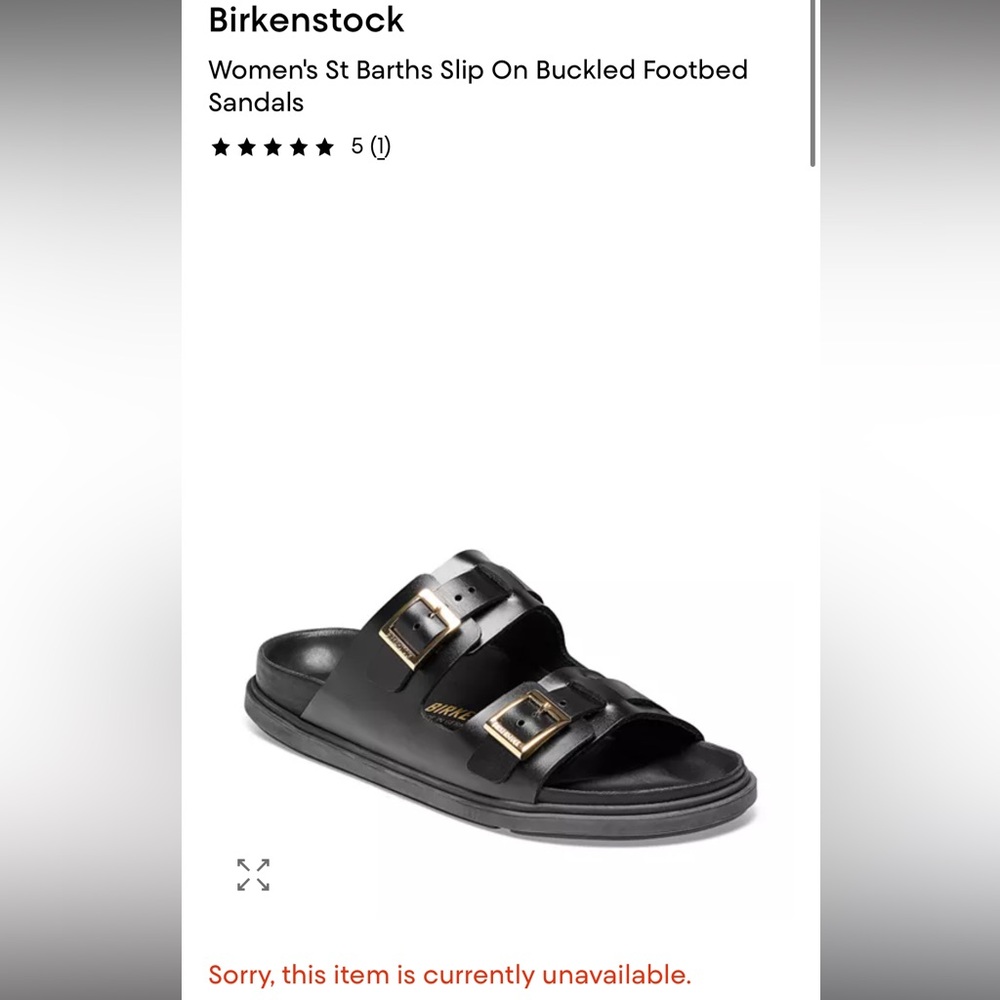 St Barths Birkenstock in Black Leather